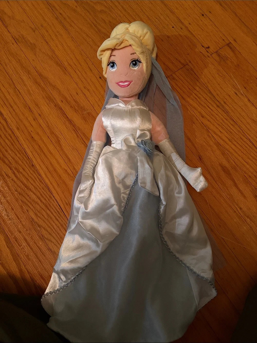 Disney Cinderella Plush Doll in Silver-Blue Gown